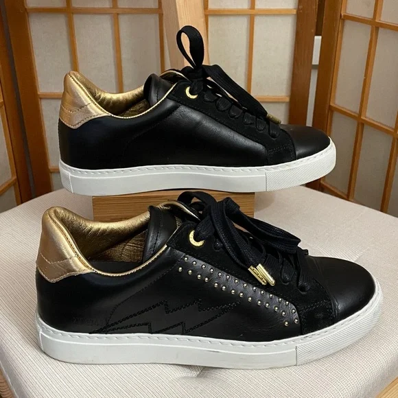 Zadig & Voltaire ZV1747 Studded Sneakers US 7 / EU 38 - Picture 6 of 17